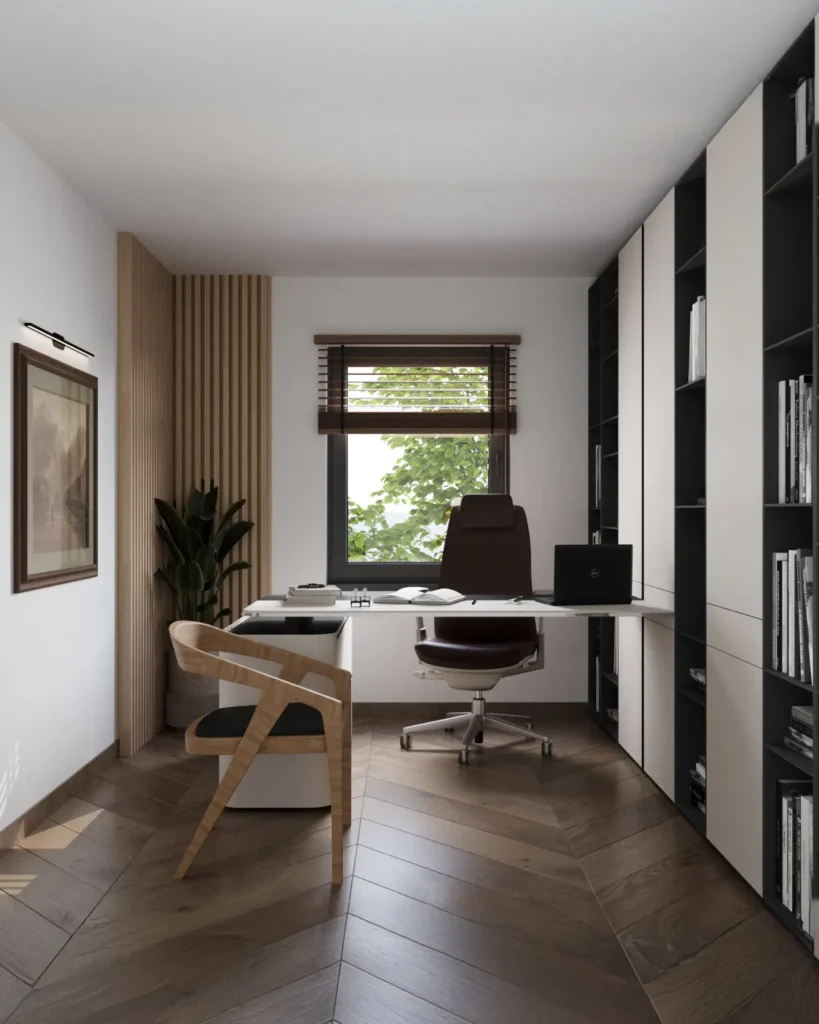 Projelerimiz Hukuk ve Avukatlık Bürosu Komple Tadilat Dekorasyon ve İç Mimarlık Oda Render 3D çizim