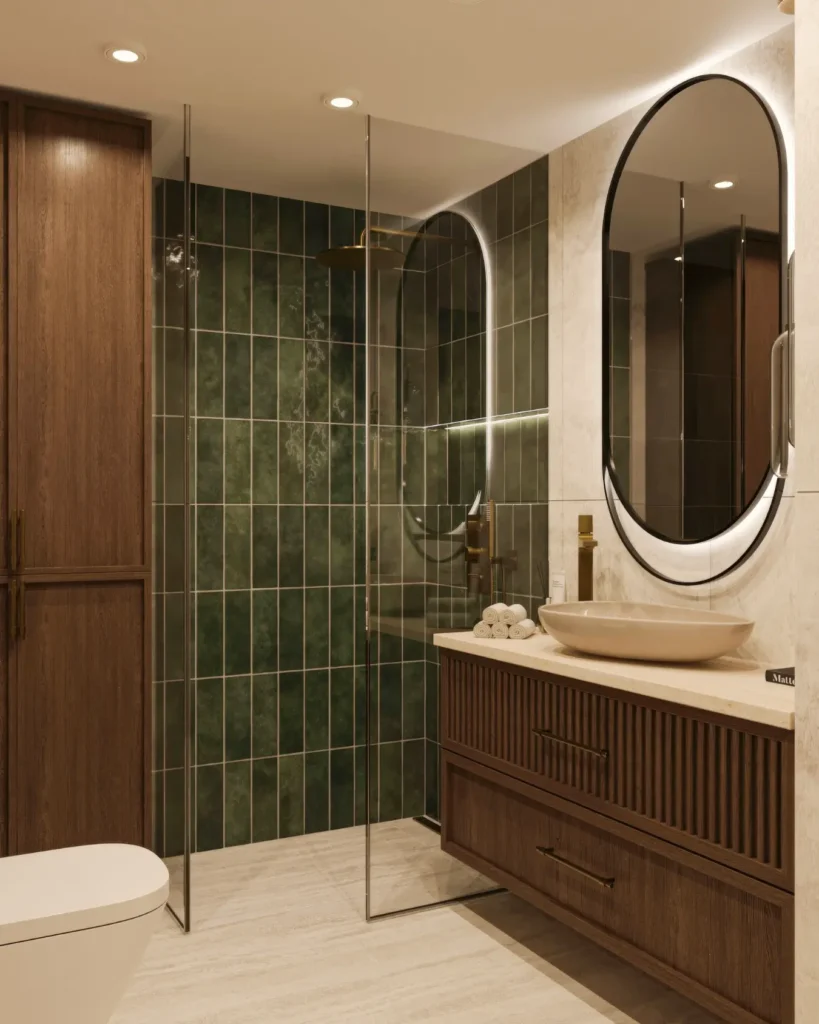 Projelerimiz Avrupa Konutları Komple Tadilat Dekorasyon ve İç Mimarlık Modern Lüks Banyo 3D çizim