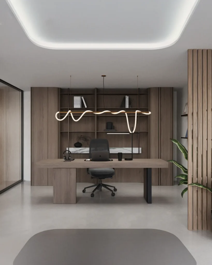 Projelerimiz Zekeriyaköy Diş Polikliniği Anahtar Teslim Tadilat Dekorasyon ve İç Mimarlık Yönetici Odası Render 3D çizim