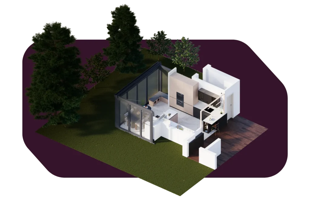 İç Mimarlık ofisi 3d mutfak render