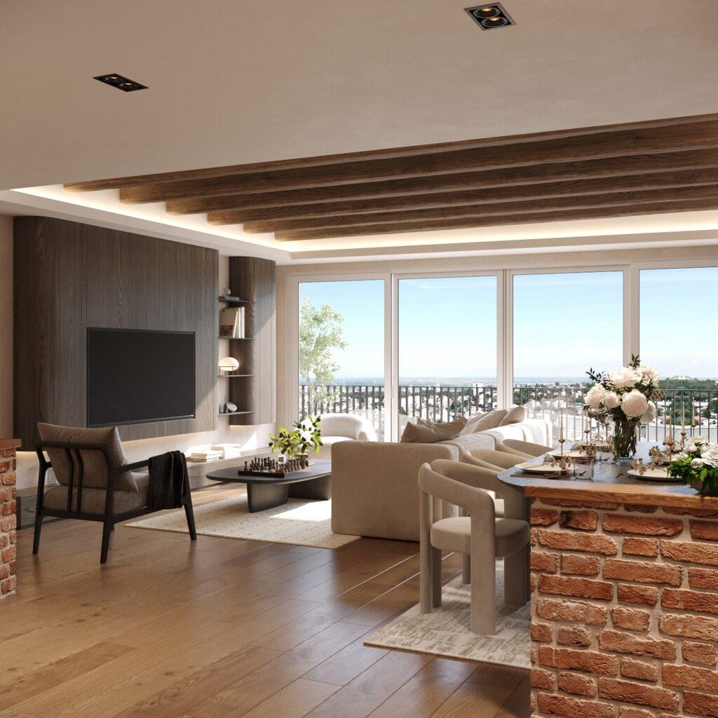 Projelerimiz Akasya Residences 4+1 Residence Dairesi Country stil İç Mimari ve Uygulama Projesi görsel 5