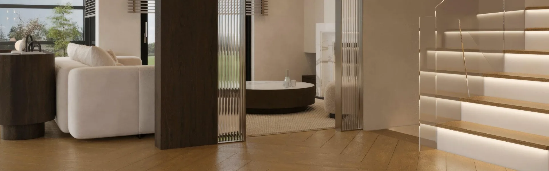 Villa iç mimarlık, Arıköy villa merdiven ve salon tasarımı
