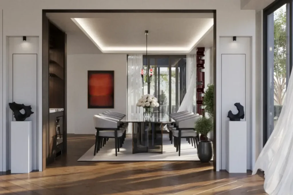 Villa iç mimarlık, Sedadkent villa yemek salonu